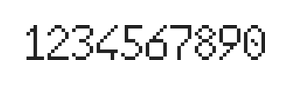 6×10数字点阵字体 ddN610AB1589