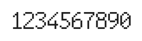 6×10数字点阵字体 ddN610AB1592