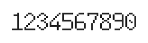 6×10数字点阵字体 ddN610AB1594