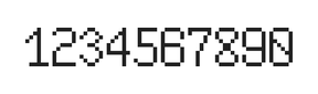 6×10数字点阵字体 ddN610AB1598