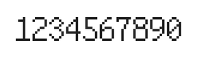 6×10数字点阵字体 ddN610AB1600