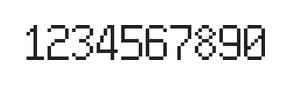 6×10数字点阵字体 ddN610AB1601