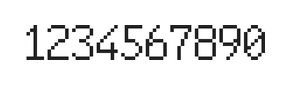 6×10数字点阵字体 ddN610AB1611