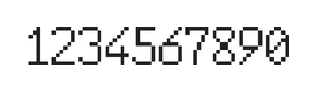 6×10数字点阵字体 ddN610AB1623