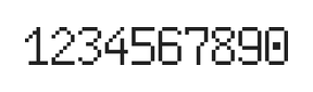 6×10数字点阵字体 ddN610AB1627