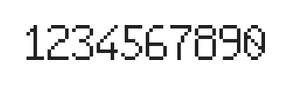 6×10数字点阵字体 ddN610AB1631