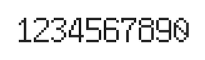 6×10数字点阵字体 ddN610AB1632