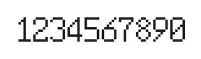 6×10数字点阵字体 ddN610AB1634