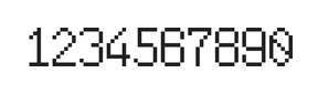 6×10数字点阵字体 ddN610AB1637