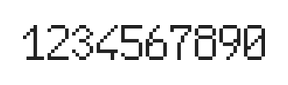 6×10数字点阵字体 ddN610AB1641