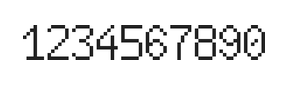 6×10数字点阵字体 ddN610AB1643