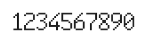 6×10数字点阵字体 ddN610AB1647