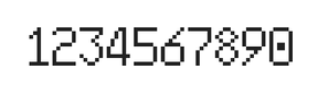 6×10数字点阵字体 ddN610AB1649