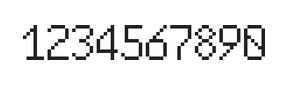 6×10数字点阵字体 ddN610AB1654