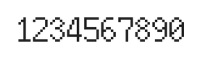 6×10数字点阵字体 ddN610AB1657