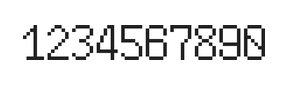 6×10数字点阵字体 ddN610AB1662