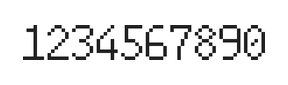 6×10数字点阵字体 ddN610AB1663