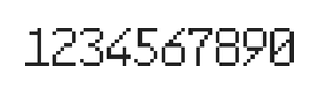 6×10数字点阵字体 ddN610AB1671