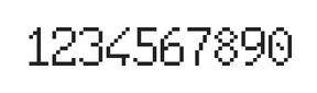 6×10数字点阵字体 ddN610AB1676