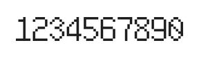 6×10数字点阵字体 ddN610AB1680
