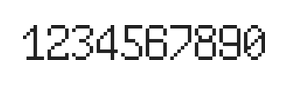 6×10数字点阵字体 ddN610AB1685
