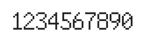 6×10数字点阵字体 ddN610AB1687