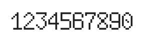 6×10数字点阵字体 ddN610AB1689
