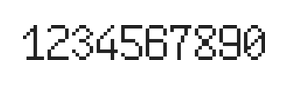 6×10数字点阵字体 ddN610AB1692