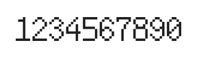 6×10数字点阵字体 ddN610AB1705
