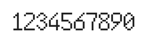 6×10数字点阵字体 ddN610AB1706