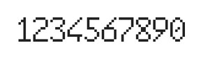 6×10数字点阵字体 ddN610AB1717