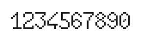 6×10数字点阵字体 ddN610AB1719