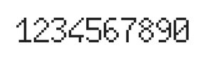 6×10数字点阵字体 ddN610AB1721