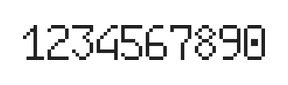 6×10数字点阵字体 ddN610AB1723