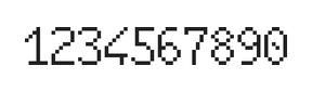 6×10数字点阵字体 ddN610AB1729