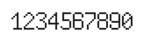 6×10数字点阵字体 ddN610AB1734