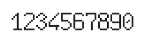 6×10数字点阵字体 ddN610AB1735