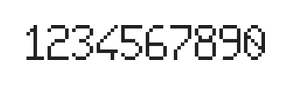 6×10数字点阵字体 ddN610AB1739