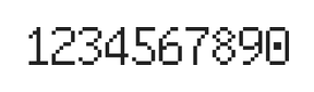 6×10数字点阵字体 ddN610AB1745