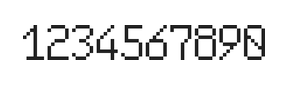 6×10数字点阵字体 ddN610AB1748