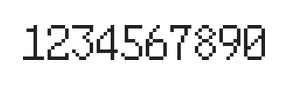 6×10数字点阵字体 ddN610AB1751