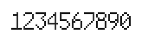 6×10数字点阵字体 ddN610AB1754
