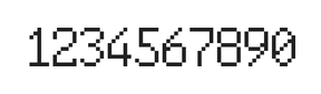 6×10数字点阵字体 ddN610AB1762