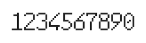 6×10数字点阵字体 ddN610AB1768