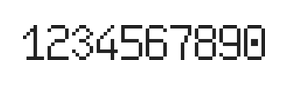 6×10数字点阵字体 ddN610AB1769