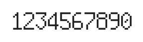 6×10数字点阵字体 ddN610AB1772