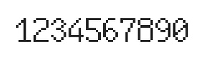 6×10数字点阵字体 ddN610AB1774