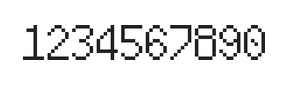 6×10数字点阵字体 ddN610AB1777