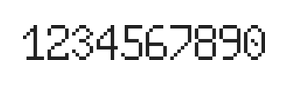 6×10数字点阵字体 ddN610AB1780