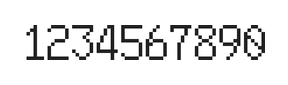 6×10数字点阵字体 ddN610AB1781